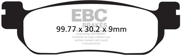 EBC-Brakes British Made Kevlar® Organic FA Series Brake Pads to fit Front Left
