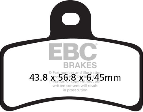 EBC-Brakes British Made Kevlar® Organic FA Series Brake Pads to fit Front Left