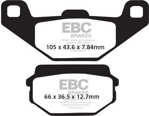 EBC-Brakes British Made Kevlar® Organic FA Series Brake Pads to fit Front Left
