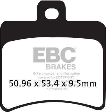 EBC-Brakes British Made Kevlar® Organic FA Series Brake Pads to fit Rear Left