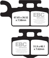 EBC-Brakes Carbon TT Pads for Enduro/MX Bikes to fit Front Left