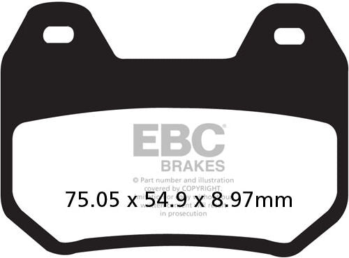 EBC-Brakes British Made Kevlar® Organic FA Series Brake Pads to fit Rear Right