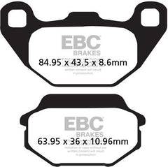 EBC-Brakes R Series Heavy Duty Sintered Brake Pads to fit Rear Left