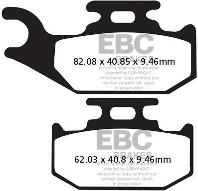 EBC-Brakes Carbon TT Pads for Enduro/MX Bikes to fit Front Right