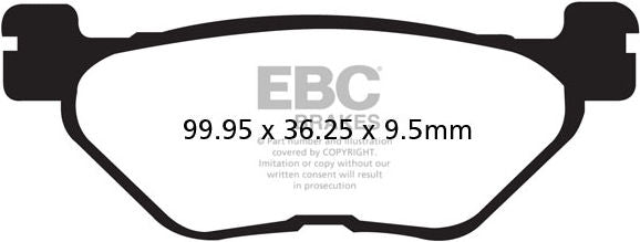 EBC-Brakes British Made Semi-Sintered V-Pads to fit Rear Right