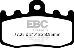 EBC-Brakes USA Made Double-H Series Sintered Brake Pads to fit Front Left