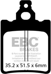 EBC-Brakes Carbon TT Pads for Enduro/MX Bikes to fit Rear Right