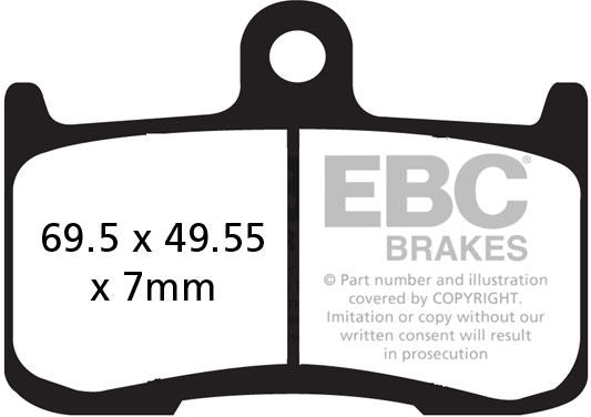 EBC-Brakes USA Made Double-H Series Sintered Brake Pads to fit Front Left