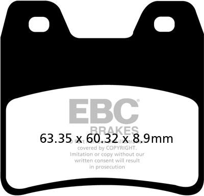 EBC-Brakes British Made Kevlar® Organic FA Series Brake Pads to fit Rear Left