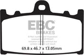 EBC-Brakes British Made Semi-Sintered V-Pads to fit Rear Left