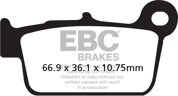 EBC-Brakes R Series Heavy Duty Sintered Brake Pads to fit Rear Left