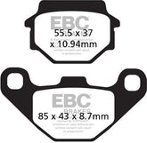 EBC-Brakes Carbon TT Pads for Enduro/MX Bikes to fit Rear Left