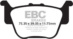 EBC-Brakes Carbon TT Pads for Enduro/MX Bikes to fit Rear Left