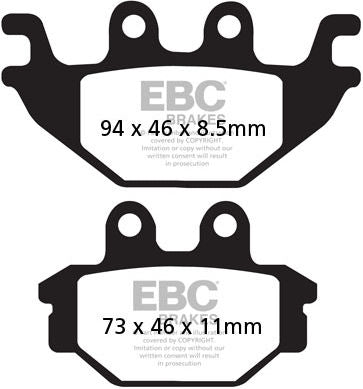 EBC-Brakes Carbon TT Pads for Enduro/MX Bikes to fit Front Left