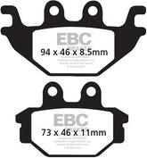 EBC-Brakes British Made Semi-Sintered V-Pads to fit Rear Right