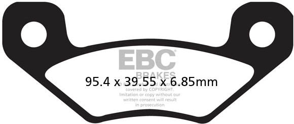 EBC-Brakes R Series Heavy Duty Sintered Brake Pads to fit Front Left