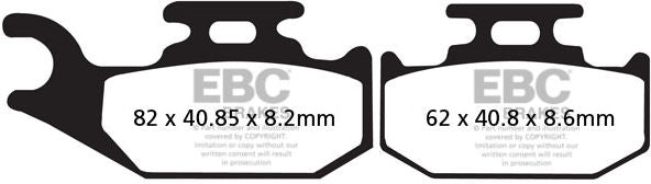 EBC-Brakes Carbon TT Pads for Enduro/MX Bikes to fit Front Right