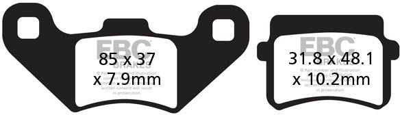 EBC-Brakes R Series Heavy Duty Sintered Brake Pads to fit Front Left