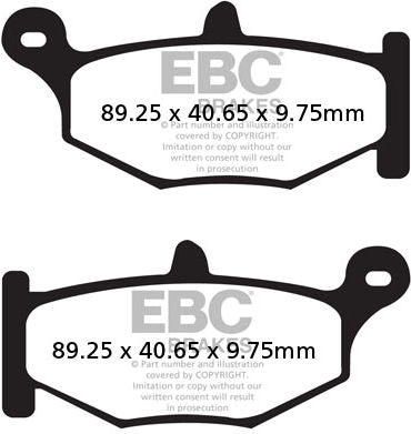 EBC-Brakes USA Made Double-H Series Sintered Brake Pads to fit Rear Right