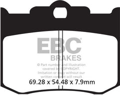 EBC-Brakes USA Made Double-H Series Sintered Brake Pads to fit Front Left