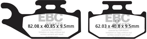 EBC-Brakes Carbon TT Pads for Enduro/MX Bikes to fit Rear Left