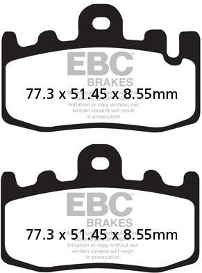 EBC-Brakes USA Made Double-H Series Sintered Brake Pads to fit Front Right