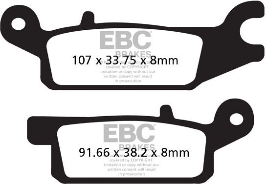 EBC-Brakes Carbon TT Pads for Enduro/MX Bikes to fit Front Left