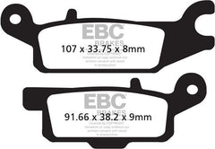 EBC-Brakes R Series Heavy Duty Sintered Brake Pads to fit Rear Left