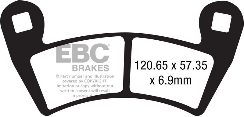 EBC-Brakes R Series Heavy Duty Sintered Brake Pads to fit Front Left