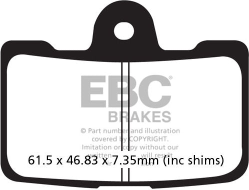 EBC-Brakes USA Made Double-H Series Sintered Brake Pads to fit Front Left