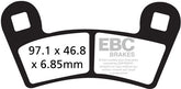 EBC-Brakes Carbon TT Pads for Enduro/MX Bikes to fit Rear Left