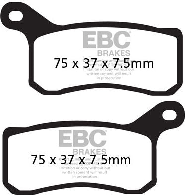 EBC-Brakes R Series Heavy Duty Sintered Brake Pads to fit Front Left