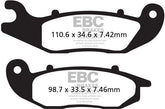 EBC-Brakes Carbon TT Pads for Enduro/MX Bikes to fit Front Left