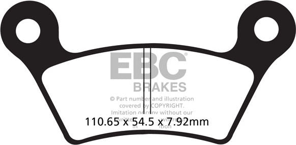 EBC-Brakes British Made Semi-Sintered V-Pads to fit Rear Left