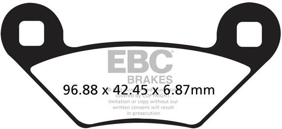 EBC-Brakes Carbon TT Pads for Enduro/MX Bikes to fit Front Left