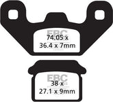 EBC-Brakes British Made Kevlar® Organic FA Series Brake Pads to fit Rear Left