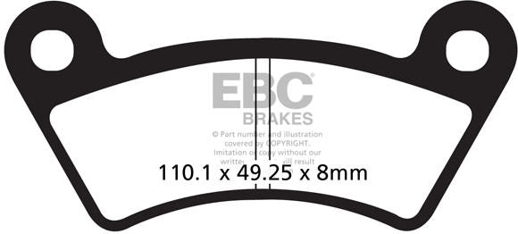 EBC-Brakes R Series Heavy Duty Sintered Brake Pads to fit Front Left