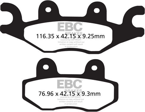 EBC-Brakes R Series Heavy Duty Sintered Brake Pads to fit Front Left