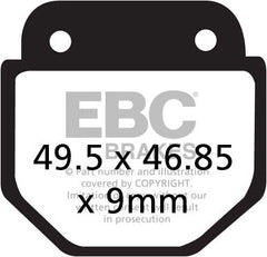 EBC-Brakes British Made Kevlar® Organic FA Series Brake Pads to fit Front Left