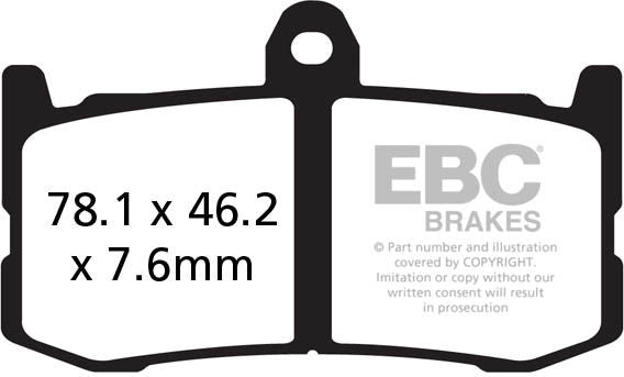 EBC-Brakes USA Made Double-H Series Sintered Brake Pads to fit Front Left