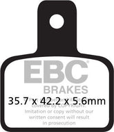 EBC-Brakes British Made Kevlar® Organic FA Series Brake Pads to fit Rear Right