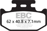 EBC-Brakes Carbon TT Pads for Enduro/MX Bikes to fit Front Left