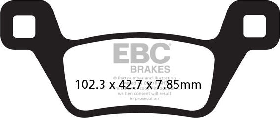EBC-Brakes Carbon TT Pads for Enduro/MX Bikes to fit Front Left