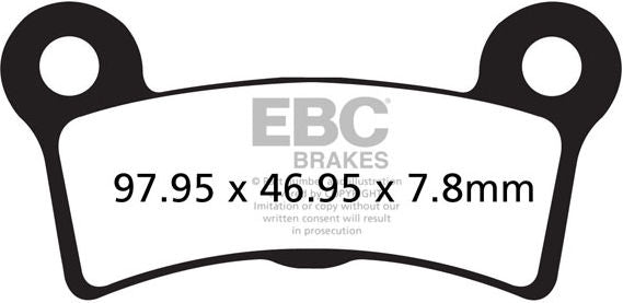 EBC-Brakes British Made Semi-Sintered V-Pads to fit Rear Left