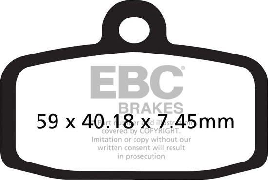 EBC-Brakes Carbon TT Pads for Enduro/MX Bikes to fit Front Left