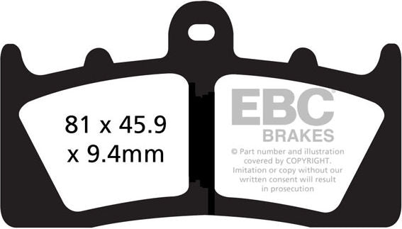 EBC-Brakes USA Made Double-H Series Sintered Brake Pads to fit Front Left