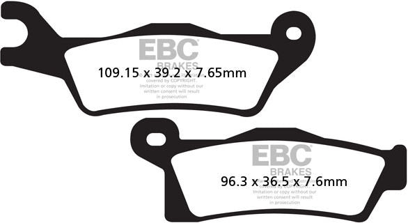 EBC-Brakes Carbon TT Pads for Enduro/MX Bikes to fit Front Right