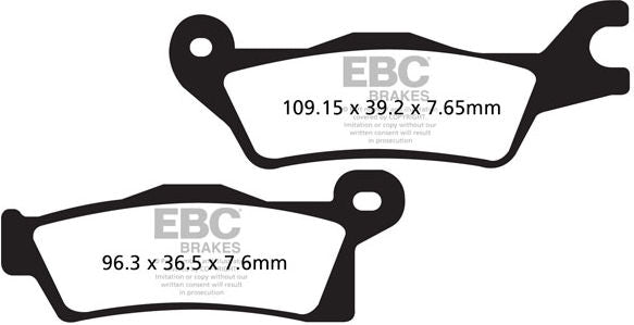 EBC-Brakes R Series Heavy Duty Sintered Brake Pads to fit Front Left