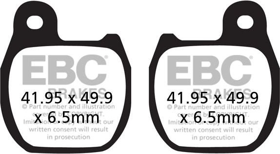 EBC-Brakes Carbon TT Pads for Enduro/MX Bikes to fit Front Left