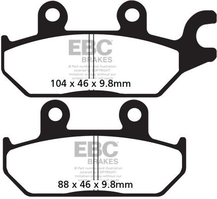 EBC-Brakes R Series Heavy Duty Sintered Brake Pads to fit Front Left